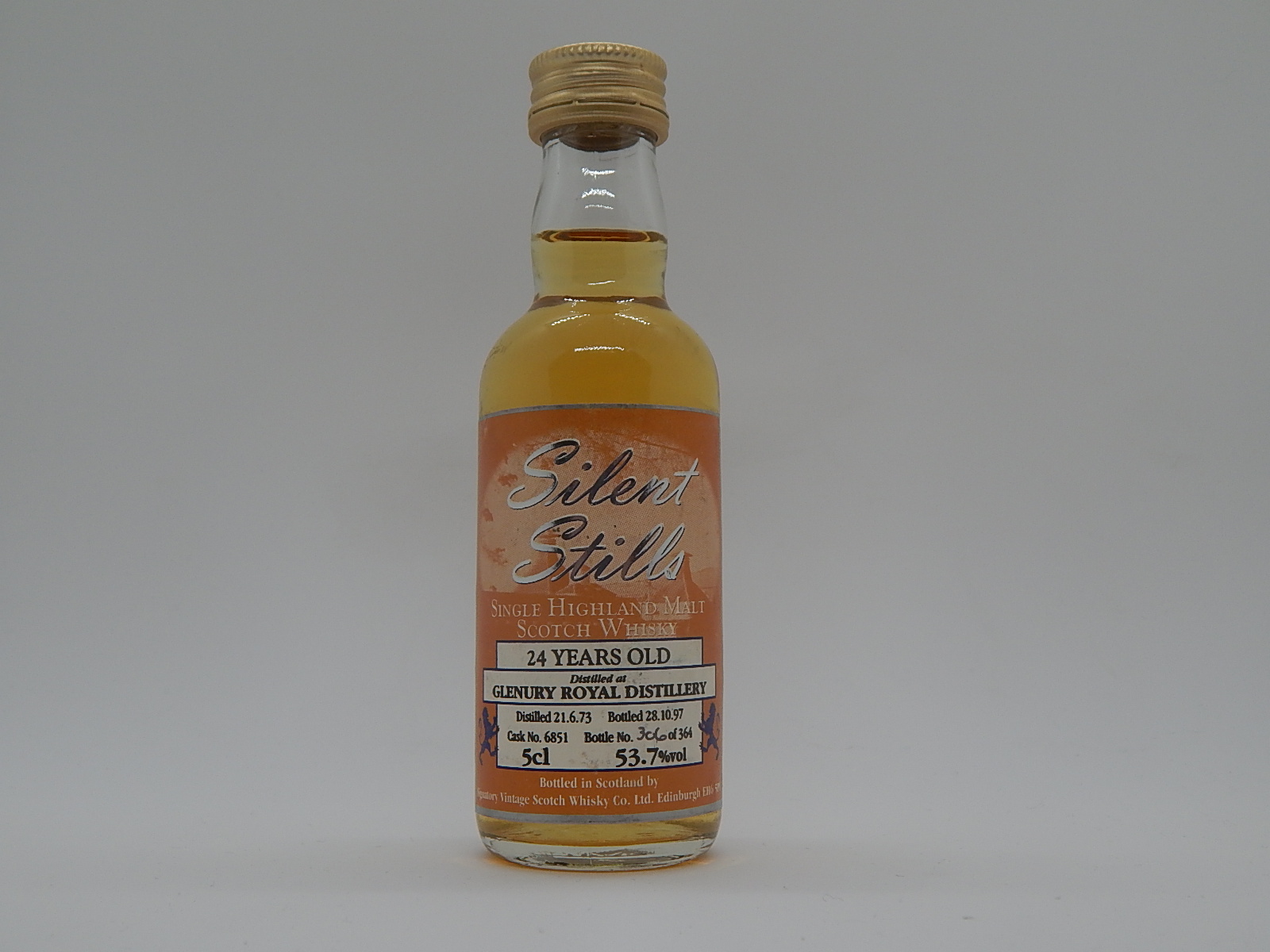 SHMSW 24yo 1973-1997 " Signatory Silent Stills " 5cl 53,7%vol 306/364